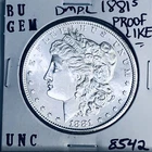1881 S BU GEM MORGAN SILVER DOLLAR UNC MS+++ U.S. MINT RARE COIN 8542