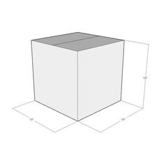 75 10x10x10 White Corrugated Shipping Boxes 48 ECT Double-Wall New