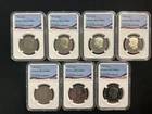Kennedy Half Dollar Set of 7 NGC PF 69 ultra Cameo