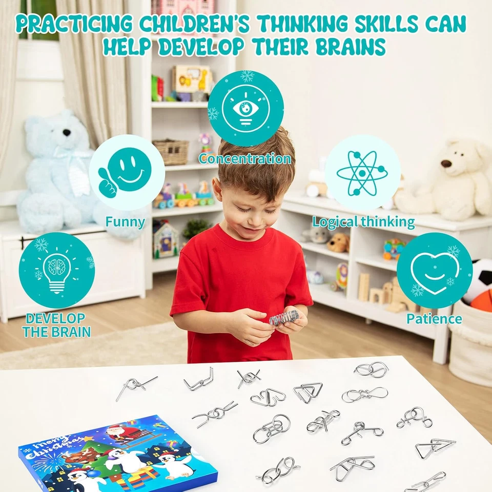 Calendario Avvento 2025 Divertenti Giochi Puzzle per Bambini, Regali Natale Calz - Immagine 2 di 4