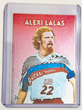 Alexi Lalas Platinum Artist Signed "New England Revolution" Trading Card 1/1