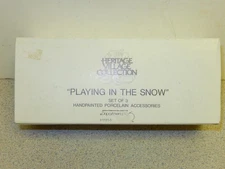 Dept 56 55565- RETIRED - PLAYING IN THE SNOW  (SET OF 3) - - - NEW- L131