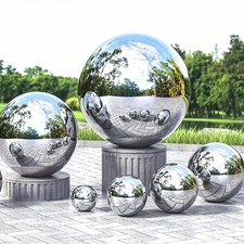 6X Garden Gazing Balls Stainless Steel Globes Mirror Finish Floating Pond Decor