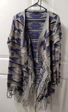 Baciano by Bacci Women's Cardigan Sweater Size: Small CUTE Fringe Wool Blend