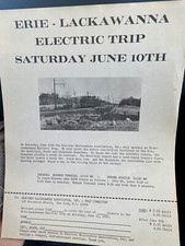 Vtg Electric train employee sign up poster 1967 Erie Lackawanna Train/railway tr