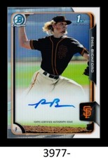 1-2015 BOWMAN CHROME DRAFT REFRACTOR AUTO PHIL BICKFORD BREWERS !