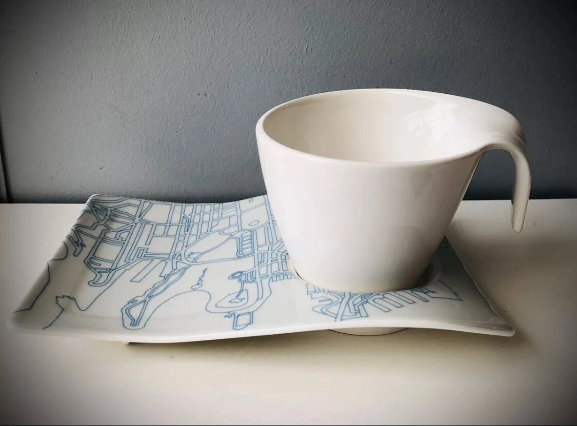 5 tasses Villeroy & Boch Mettlach vintage 1950 5 tasses Villeroy & Boch Mettlach vintage 1950