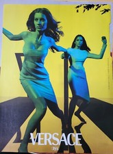 1999 Gianni Versace Women's Dress  Vintage Fashion  Ad