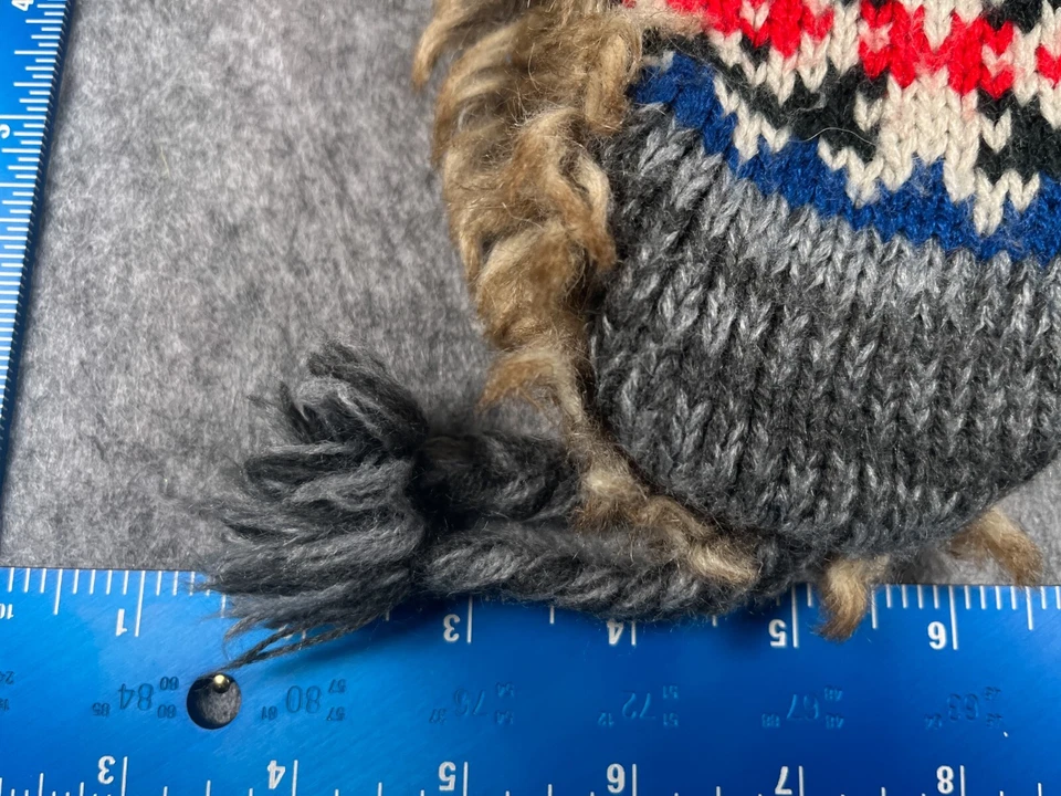 Детские большие серые акриловые ушные клапаны BabyGap Trapper Beanie Fair Isle с полиэтиленовой подкладкой - Изображение 2 из 4