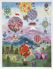 Jack Hofflander, Floral Balloons, Screenprint, signed and numbered in pencil
