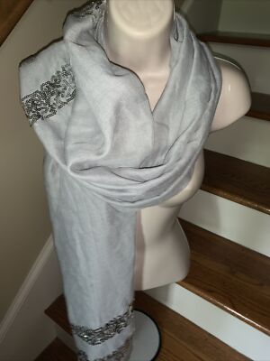 New Chicos Gray Hat Scarf Sequins NWT Chico main image 2