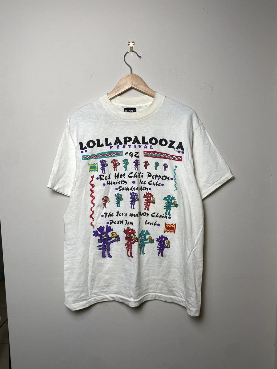 Vintage Lollapalooza T Shirt 1992 Festival Band RHCP Soundgarden