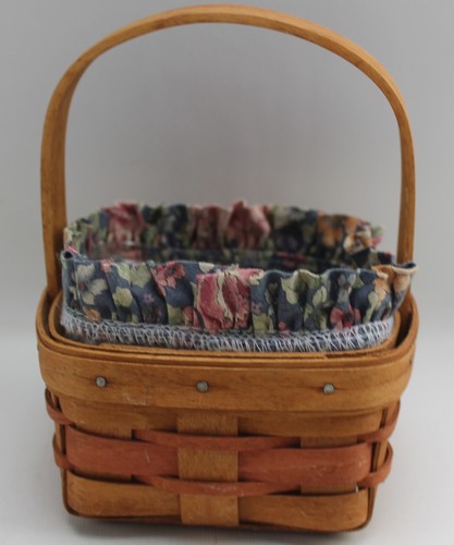 Longaberger Basket 5"x 5" X 2.5"" Basket With Handle 1991 - 第 1/3 張圖片