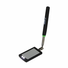 LED Lighted Inspection Mirror Telescoping illuminate Swivel Light Extendable