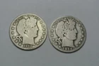 1912-S & 1914-S Barber Half Dollars, Good Condition - C7876