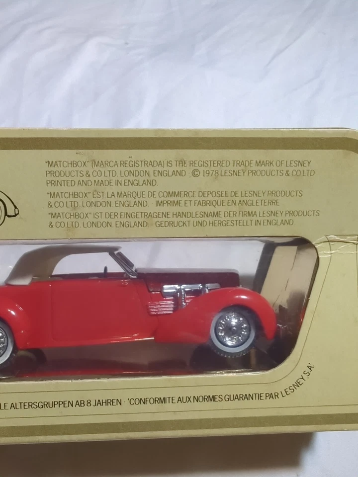 Vintage Matchbox Diecast Modelos de Antaño Y18 1937 Cable 812 Nuevo Foto 4 de 4