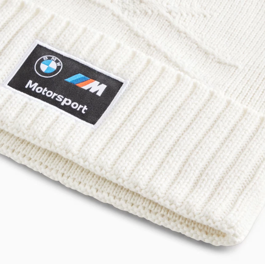 Gorra de invierno blanca con puño clásico BMW M Motorsport para hombre - Puma Original Foto 2 de 4