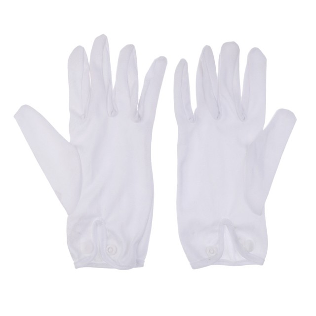 1 Pair Professional Snooker / Pool Billiard Referee Gloves White Cotton