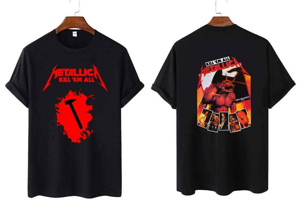 1983 Metallica T-Shirt For One Tour Rock T-Shirt