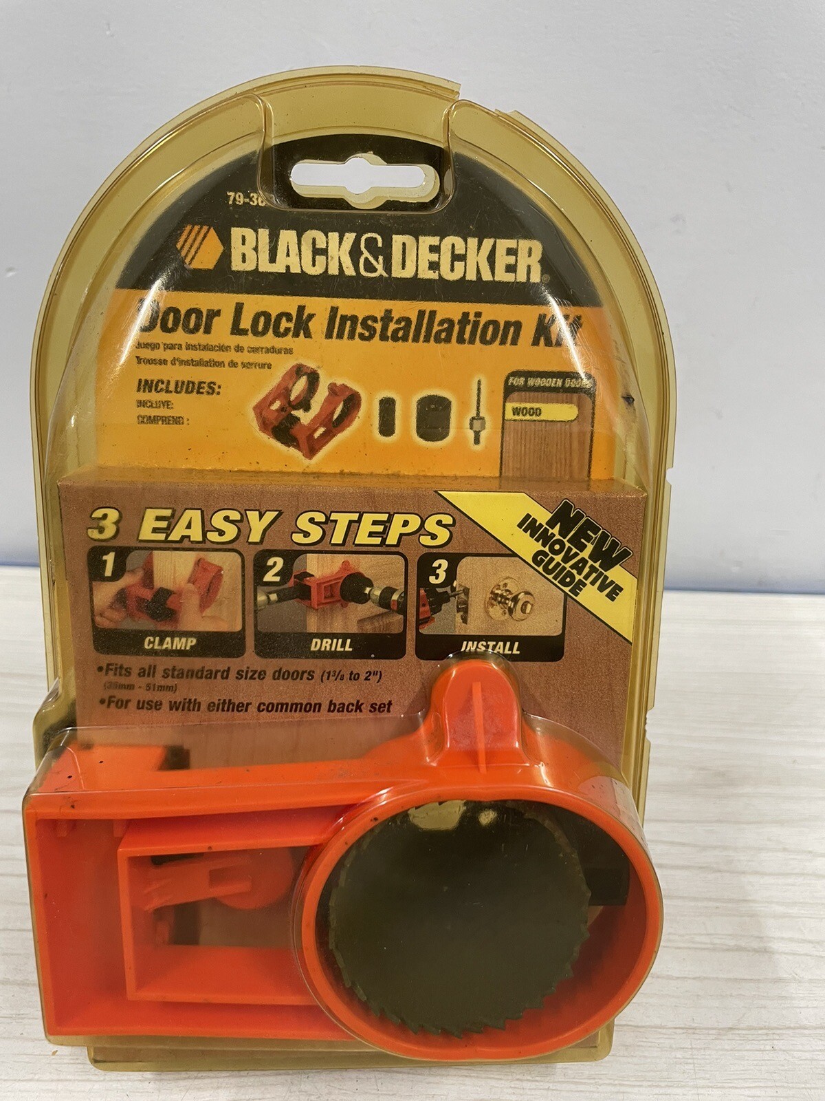 BLACK + DECKER Door Lock Installation Kit Unopened Sizes 13/8" 2