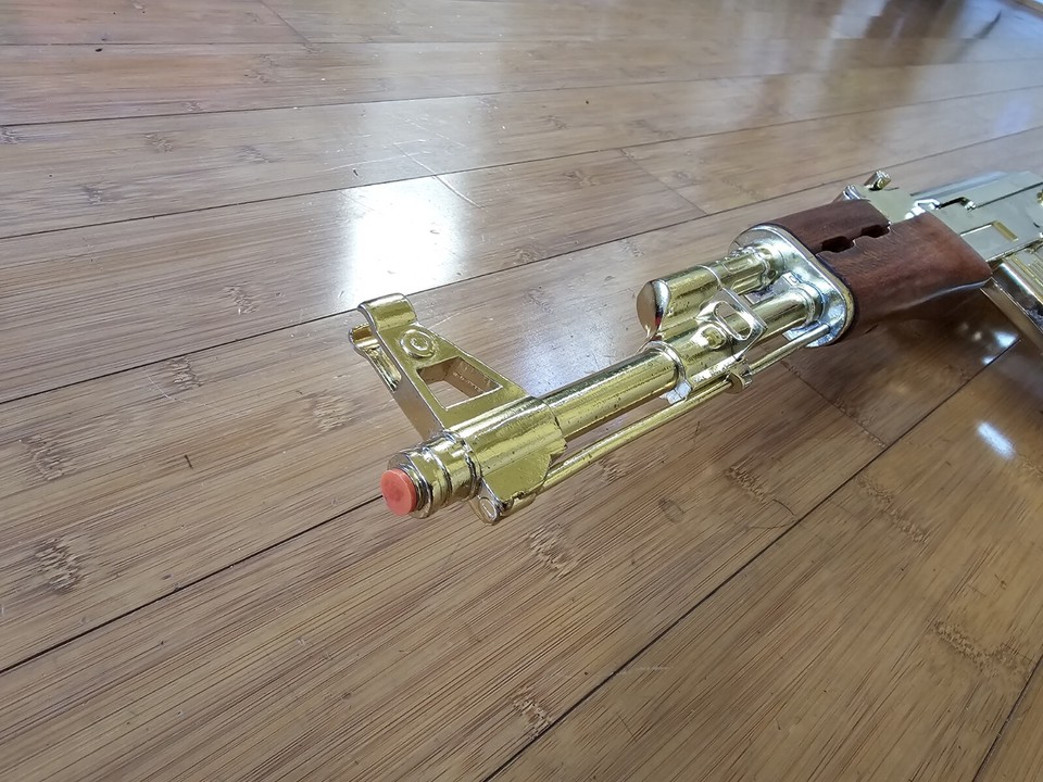 Non Firing Scarface Russian 1947 AK47 Golden Assault Rifle Gun Prop in ...