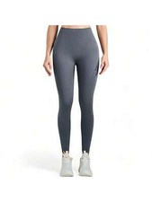 Women's High Waist Seamless Ribbed Leggings With Stretch Fit