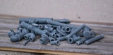 3D printed set of piping elements in G/O/HO (1:22, 1:48, 1:87)  scale