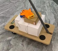 200kg Wooden Hand Dolly Trolley Cart Furniture Moving Platform Mover with Handle