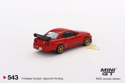 Mini GT 1:64 #543 Nissan GT-R R34 Tommykaira R-z Red mgt00543 | eBay