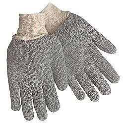Major 50-1200QG Knit Wrist Terrycloth Glove, Gray, Size Large (12 Pair)