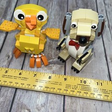 Seasonal Lego 40201 Cupid Dog Valentine's Day and 40202 Easter Chick *incomplete