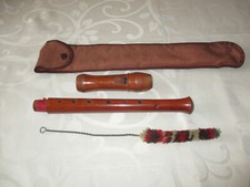 Original Herwiga Holzblockflöte 2-teilig 50er Jahre 32 cm