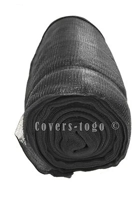 BLACK DEBRIS NETTING 3MX 50M GARDENS SCAFFOLDS ALLOTMENTS WINDBREAK CROP 70GSM