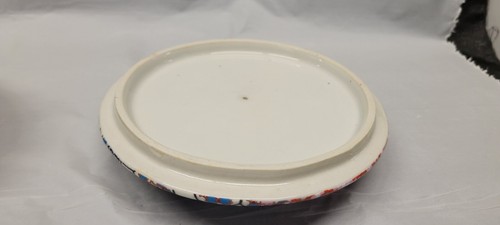 JEAN DANGE PARIS ceramic candy dish / trinket dish / patch design plaid #4249 - Picture 4 of 17