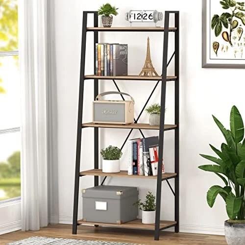 5 tier ladder bookshelf outlet