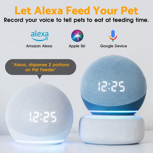 GBPet 6L Automatic Pet Feeder Cat Dog Food Dispenser Bowl 5G WiFi APP Time Feed - Picture 4 of 12