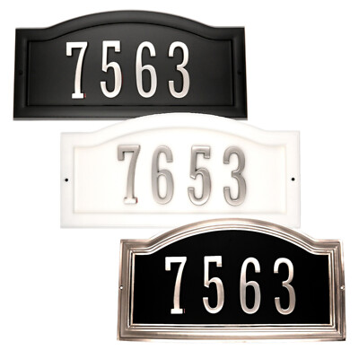 #ad Warwick Custom Arch House Number Plaques and Satin Nickel Address Numbers $6.25