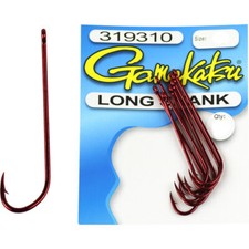 Brand New - Gamakatsu Long Shank Red Fishing Hook Prepack - Choose Size