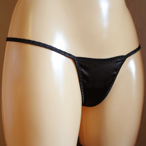 Mini String Tanga - Satin glänzend - Gr. 32 34 36 - Bild 5 von 26