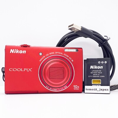 Nikon COOLPIX S6200 Red Brilliant 16.0 MP Digital Camera Wide 10x
