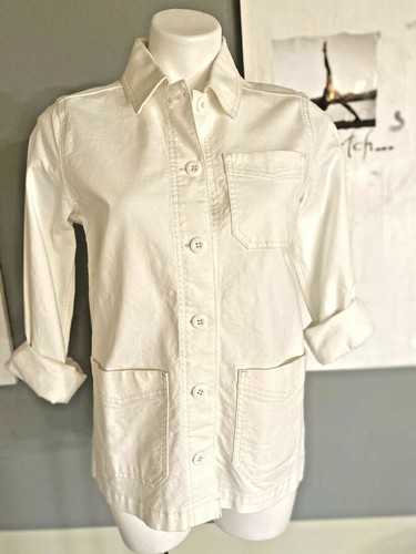 PEARL WHITE SAFARI STYLE JACKET SIZE 
