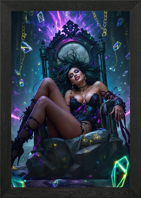 Dark Fantasy Queen gerahmtes Wandbild Poster Leinwanddruck Bild