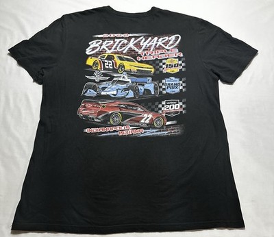 Brickyard Triple Header Shirt Size Large Indianapolis Motor Speedway Racing Tee