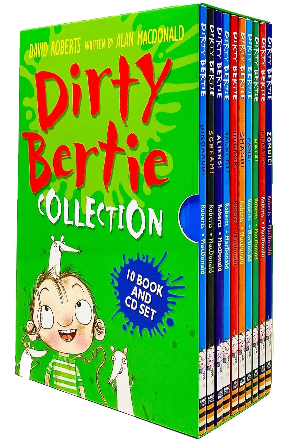 Dirty Bertie Collection 10 Books & CD Box Set by Alan MacDonald (Zombie, Pirate