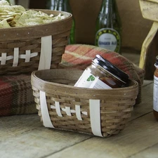 Dresden & Company SMALL WOVEN FOOTBALL BOWL BASKET -NEW-2025 Longaberger Weavers