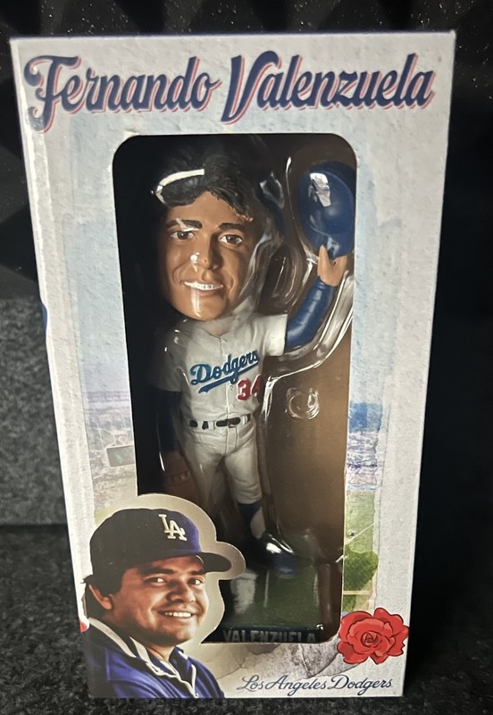 Fernando Valenzuela Los Angeles Dodgers #34 Baseball Bobblehead Figure In Box
