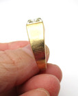 14K Yellow Brushed Gold 1/4 CTW Diamond Men's Solitaire Ring Size 12.25 [R387] — photo 7