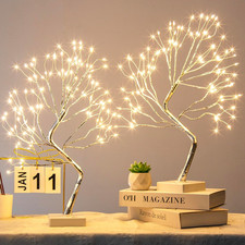 Fairy Light Spirit Tree, 2PK Bonsai Tree Light, 108 LED Warm White Fairy Light T