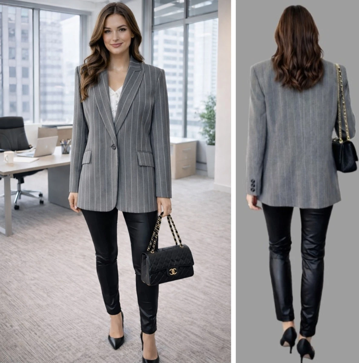 Blazer Petit Taille Femme Marks And Spencer – Noir – Taille 14 – Business