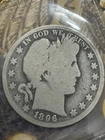 1896-O Barber Half Dollar, Key Date, Free shipping